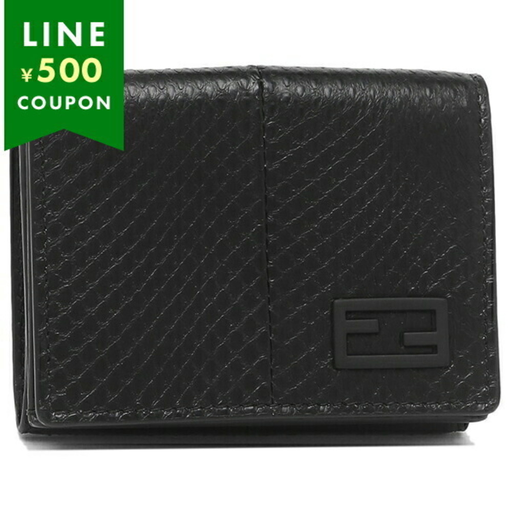 Fendi Leather Wallet Python Black Tri - image 2
